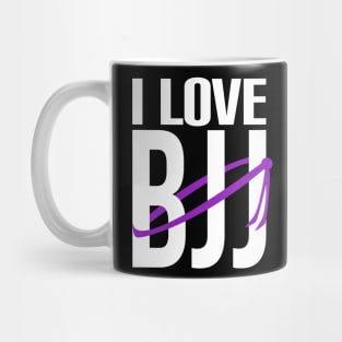 I love bjj - brazilian jiu jitsu purple belt Mug